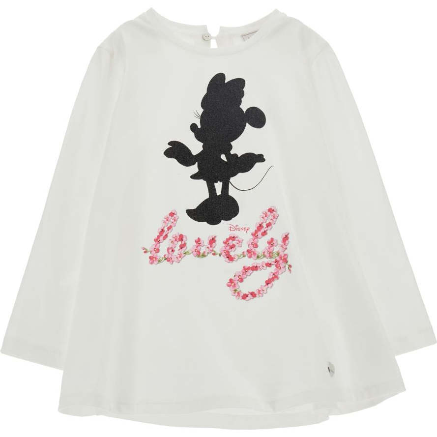 Mini Mouse Print Jersey T-Shirt, White - Tees - 1