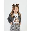 Denim Leopard Collar Jacket, Grey - Jackets - 2