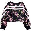 Floral Print Jersey Sweatshirt, Black - Sweatshirts - 4