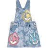 Bugs & Lola Tie-Dye Denim Overalls, Blue - Dresses - 1 - thumbnail