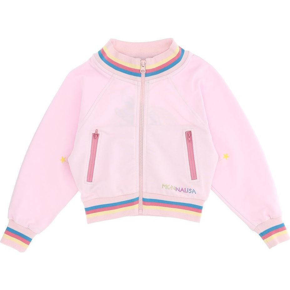 Bugs & Lola Print Zip Jacket, Pink - Jackets - 1