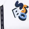 Monogram Logo Short Sleeve Babysuit, White - Bodysuits - 2