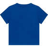 Mini-Me Box Logo T-Shirt With Popper Fastenings, Blue - Tees - 3