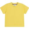 Lime Logo T-Shirt With Popper Fastenings, Lime Yellow - Tees - 1 - thumbnail