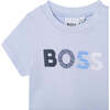 Iconic Logo T-Shirt With Popper Fastening, Light Blue - Tees - 2