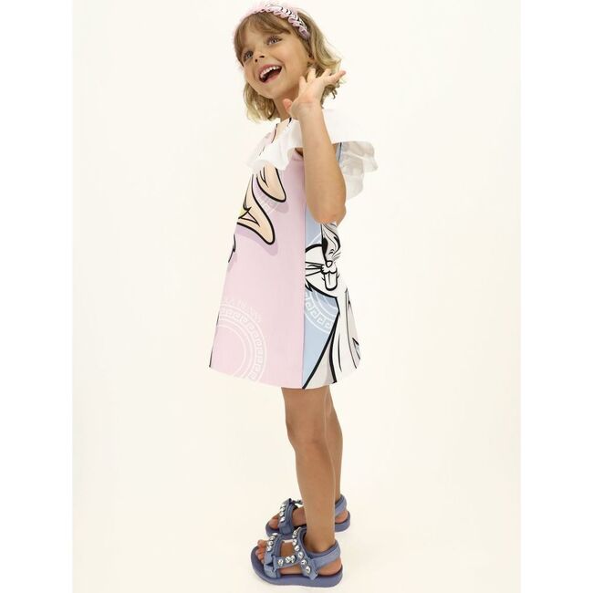 Lola & Bugs Overalls Dress, White - Dresses - 2