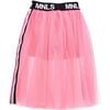 Logo Thick Waistband Tulle Skirt, Pink - Skirts - 1 - thumbnail