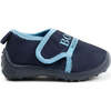 Logo Crib Shoes With Non-Slip Outsoles, Navy - Crib Shoes - 2