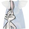 Lola & Bugs Overalls Dress, White - Dresses - 3