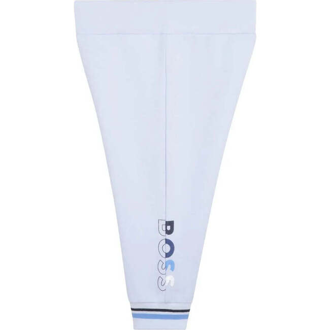 Side Logo Ribbed Cuff Joggers, Pale Blue - Sweatpants - 2