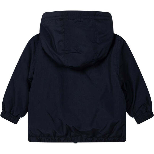 Hooded Logo Water Repellent Jacket, Navy - Jackets - 3
