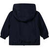 Hooded Logo Water Repellent Jacket, Navy - Jackets - 3