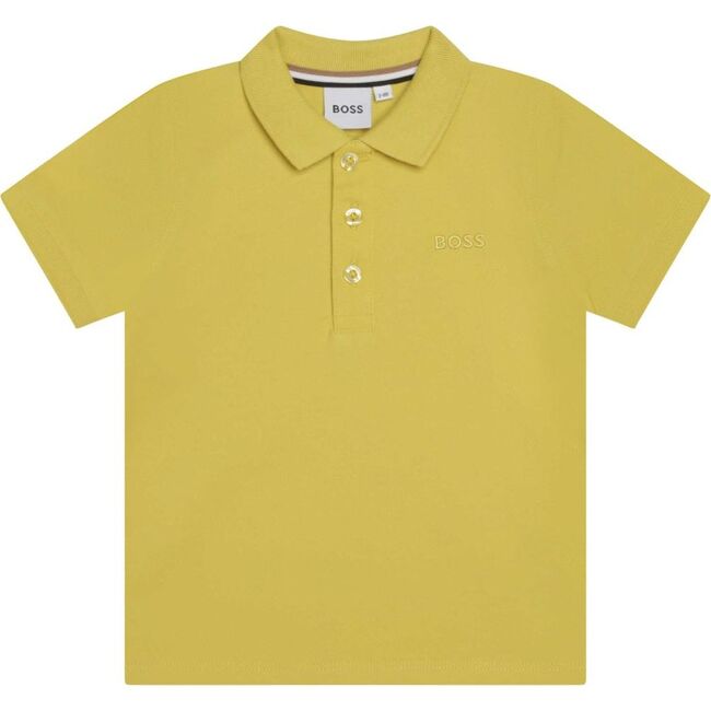 Classic 3-Button Polo Shirt, Yellow