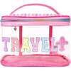 Stuff Clear Train Case, Bubble Gum - Makeup Bags - 1 - thumbnail