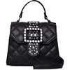 Rhinestone Buckle Crossbody, Black - Bags - 1 - thumbnail