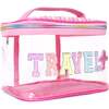Stuff Clear Train Case, Bubble Gum - Makeup Bags - 2
