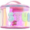 Stuff Clear Round Train Case, Bubble Gum - Makeup Bags - 2