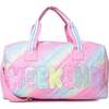 Ombre Printed Diamond Quilted Duffel Bag, Bubble Gum - Bags - 1 - thumbnail