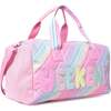 Ombre Printed Diamond Quilted Duffel Bag, Bubble Gum - Bags - 2 - thumbnail
