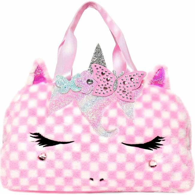 Gwen Rainbow Crown Medium Duffle Bag, Bubble Gum - Bags - 1