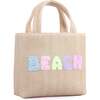 Beach Straw Tote Bag, Natural - Bags - 2