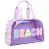 Beach Clear Medium Duffle Bag, Lavender - Bags - 2