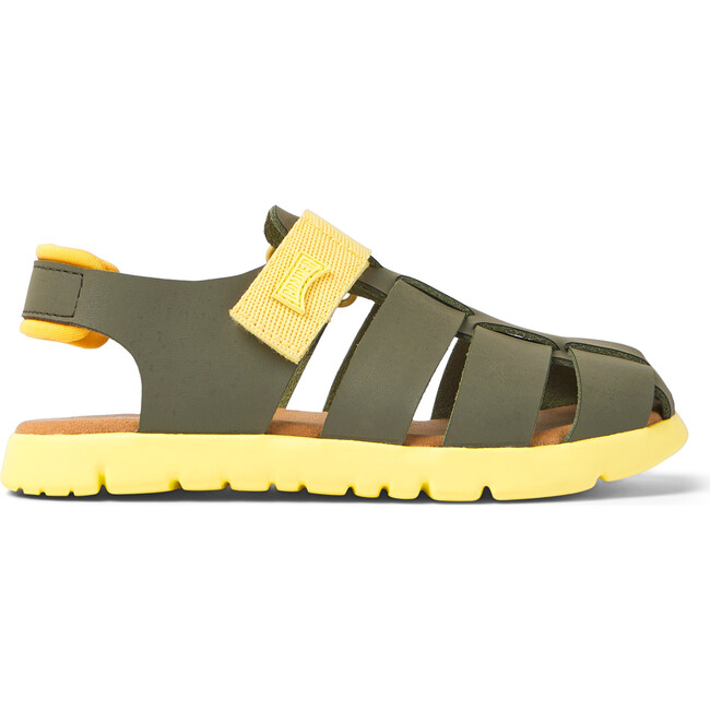 Oruga Sandals, Medium Green & Yellow