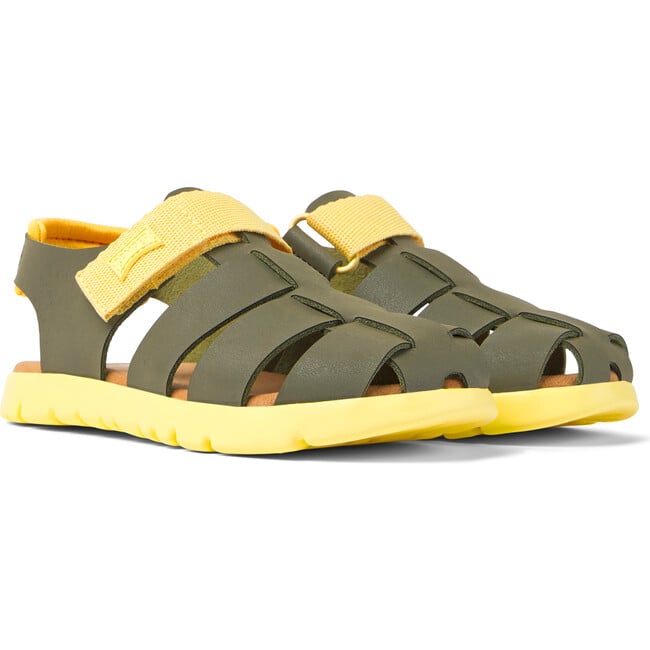 Oruga Sandals, Medium Green & Yellow - Sandals - 2