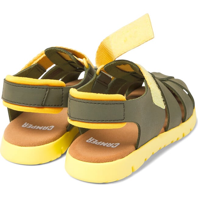 Oruga Sandals, Medium Green & Yellow - Sandals - 4