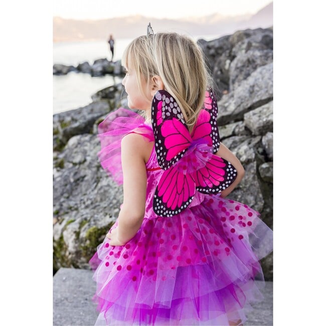 Fairy Blooms Deluxe Dress & Wings, Hot Pink/Lilac - Costumes - 3