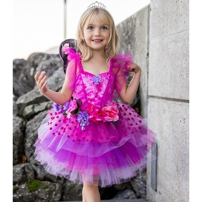 Fairy Blooms Deluxe Dress & Wings, Hot Pink/Lilac - Costumes - 4