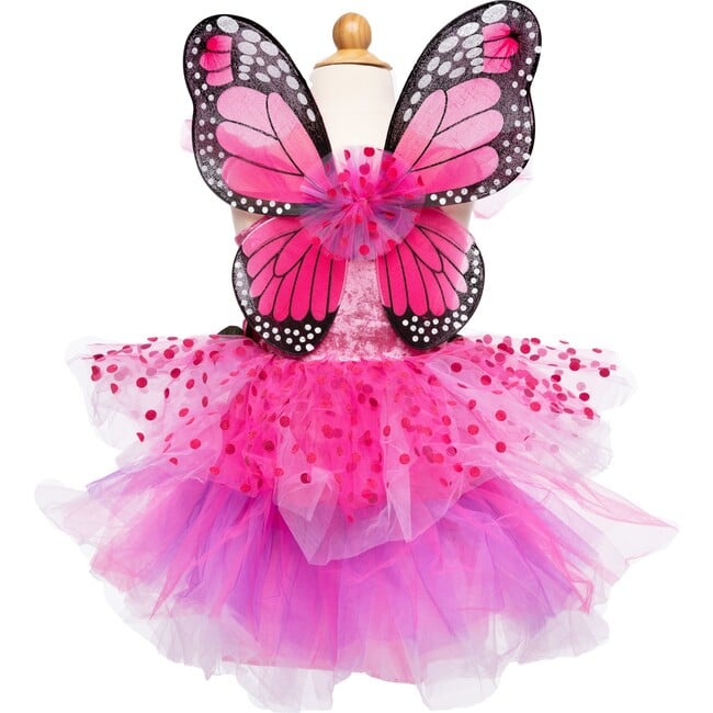 Fairy Blooms Deluxe Dress & Wings, Hot Pink/Lilac - Costumes - 6