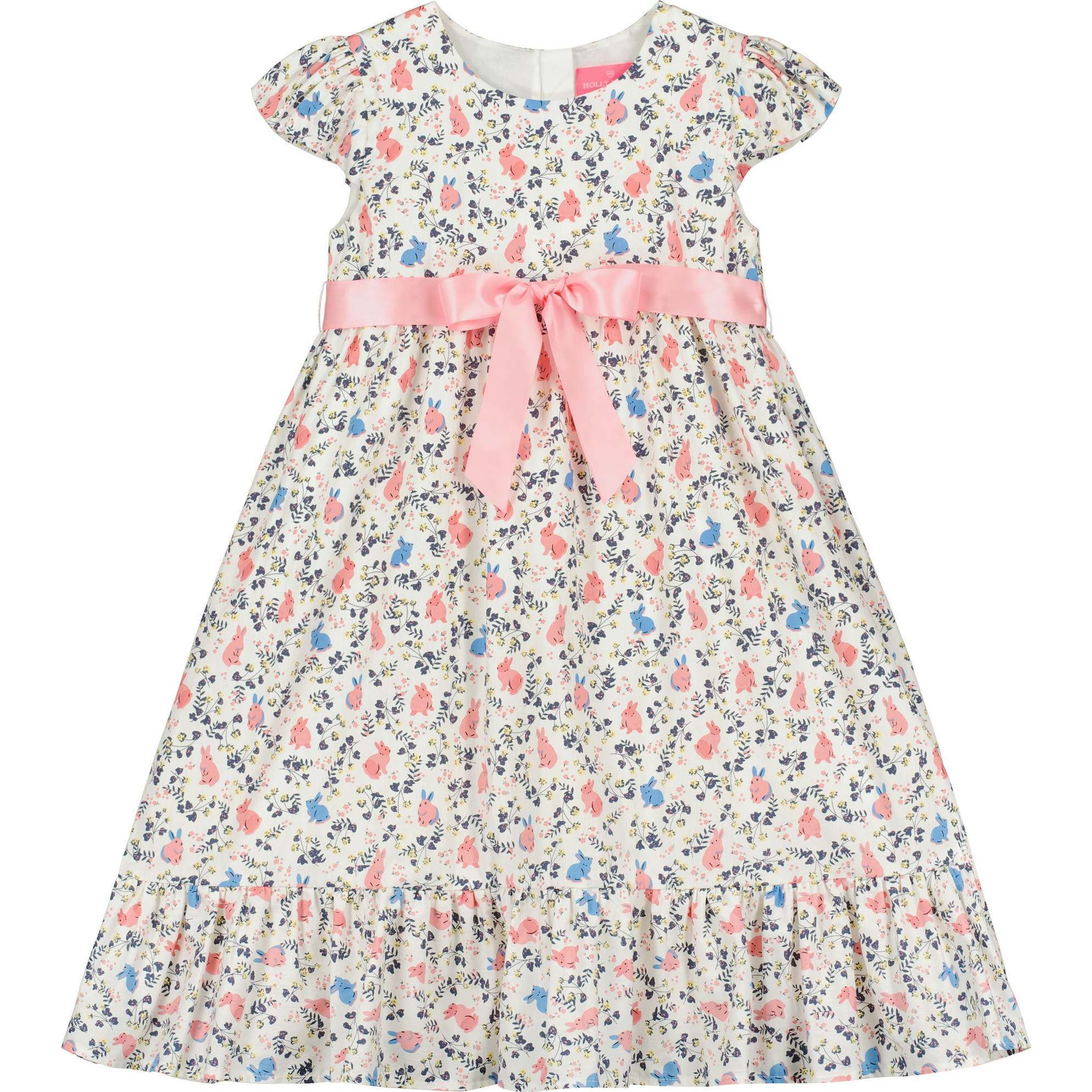 white christmas dresses Girls' Bunny Love 3/4 Sleeve Pocket Twirl Dress Size: 3T Toddler by Mila & Rose