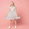 Bunny Rabbit Short Puff Sleeve Party Dress, Pink - Dresses - 3 - thumbnail