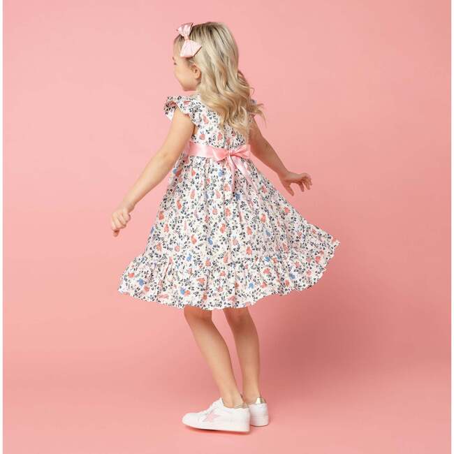 Bunny Rabbit Short Puff Sleeve Party Dress, Pink - Dresses - 4