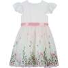 Garden Floral Ruffle Sleeve Party Dress, White And Pink - Dresses - 5 - thumbnail