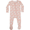 Bunny Super Soft Footie Pajama, Pink - Bodysuits - 1 - thumbnail