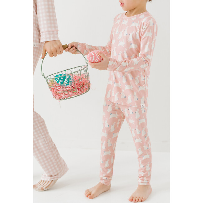 Bunny Super Soft Pajama Set, Pink - Pajamas - 5