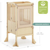 Contemporary Kitchen Helper Stool, Natural - Kids Seating - 6