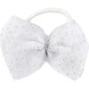 Glinda Bow Nylon Headband, White And Silver - Hair Accessories - 1 - thumbnail