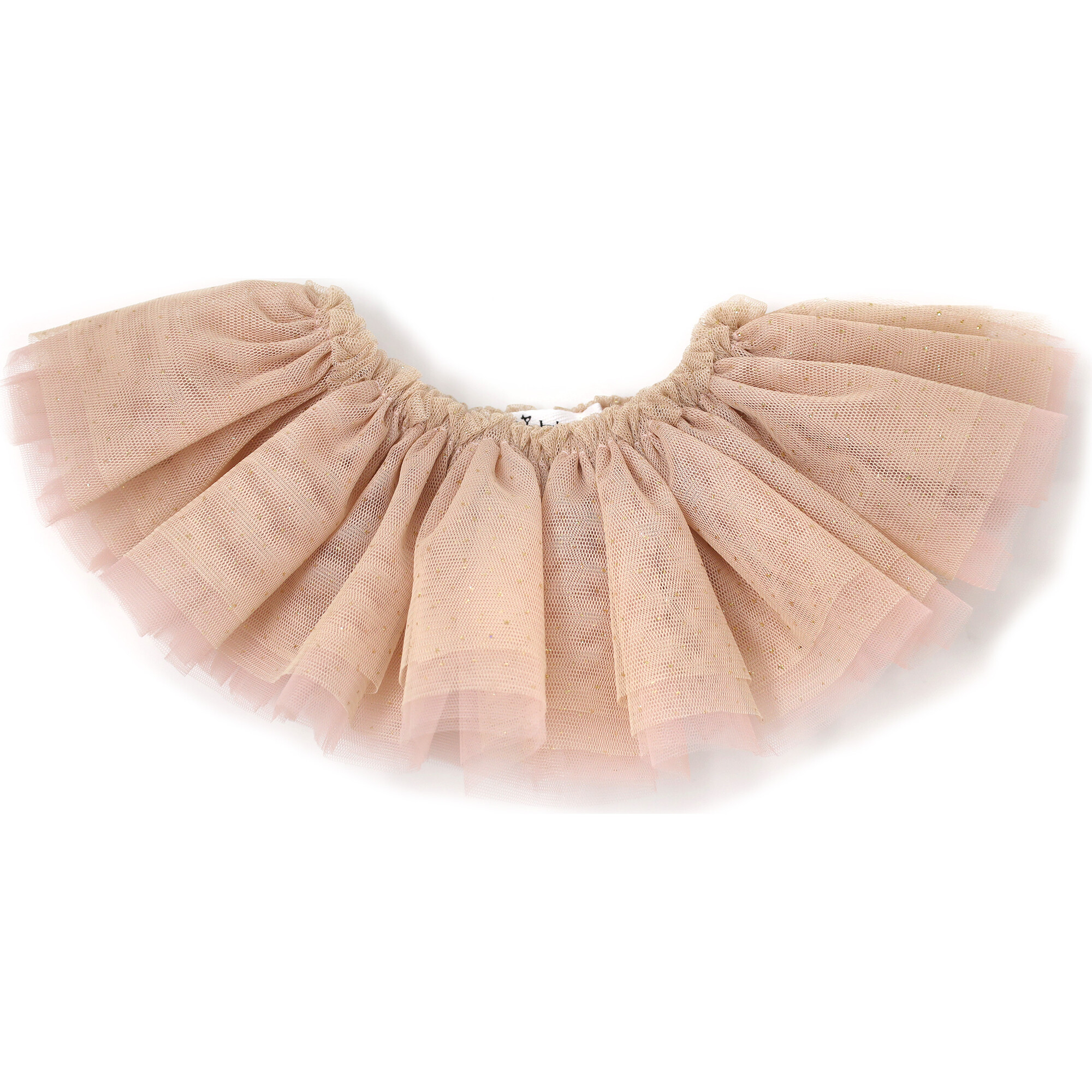 Frill Tutu Over Tulle Skirt, Dark Blush And Champagne - Skirts - 1
