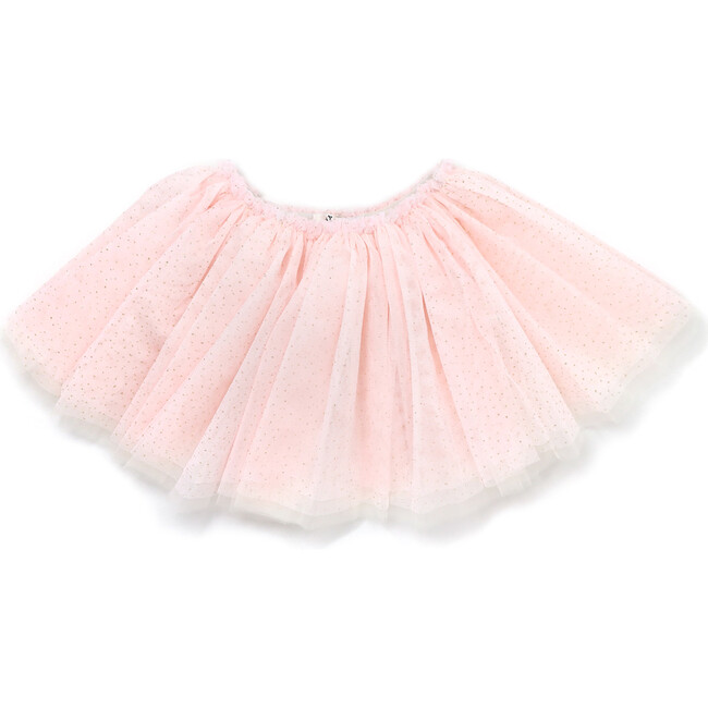 Frill Tutu Over Tulle Skirt, Cream And Pale Pink