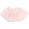 Frill Tutu Over Tulle Skirt, Cream And Pale Pink - Skirts - 1 - thumbnail