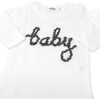 "Baby" Long Sleeves Two-Piece Set, Cream And Charcoal - Mixed Apparel Set - 2