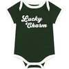 Lucky Charm St. Patricks Day Bamboo Terry Ringer Onesie, Green - Onesies - 1 - thumbnail