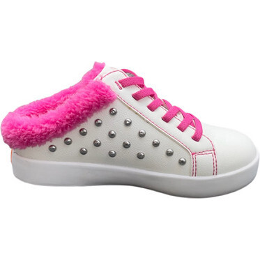 Brooke Sneaker, White & Hot Pink