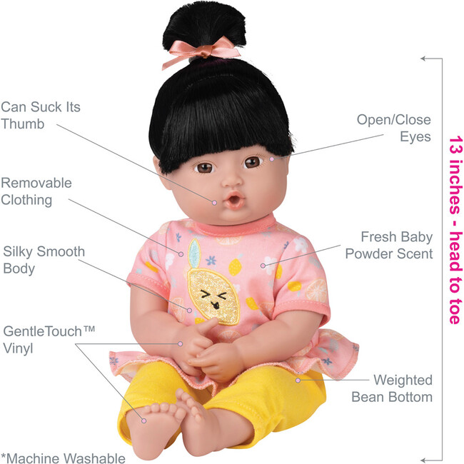 PlayTime Bright Citrus Baby Doll, Doll Clothes & Accessories Set
