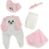 Adoption Nurturing Essentials for 16 inch Babies - 7 Piece Gift Set in Llama print - Dolls - 1 - thumbnail