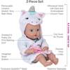 BathTime Unicorn Tot Baby Doll & Doll Clothes Set - Dolls - 3