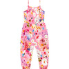 Chantria Smocked Spaghetti Jumpsuit, Bright Pink - Rompers - 1 - thumbnail